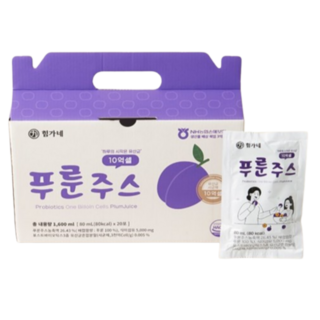 힘가네 푸룬주스 푸른 농축26% 캘리포니아산 화이버, 40개, 80ml