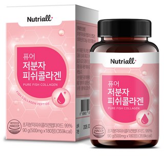 저분자 피쉬 콜라겐 펩타이드 비오틴 식약청인증 HACCP 180정 6개월분, 1개