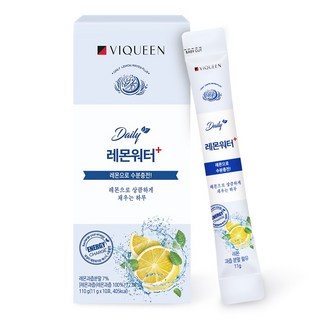 바이퀸 데일리 레몬워터 플러스 레몬 분말 수분 충전 에너지 음료 포도당 스틱 레몬맛, 110g, 1개