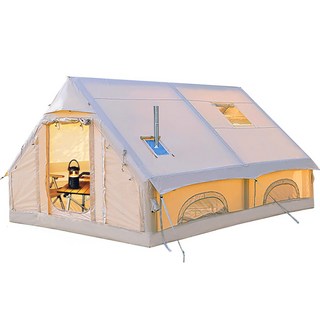 센리토(SENLEETO) 에어텐트 캠핑텐트 에어텐트 6-8인용 리빙쉘텐트, 베이지