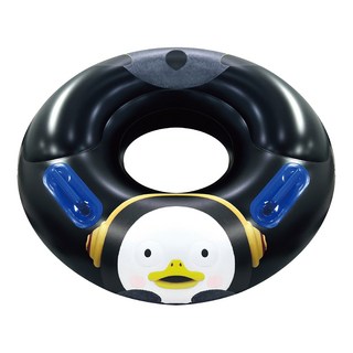 자이언트 펭수 원형 튜브 100cm | 손잡이 포함 | 블랙 | 여름 물놀이 워터파크 캐릭터 튜브, 1개, 혼합색상