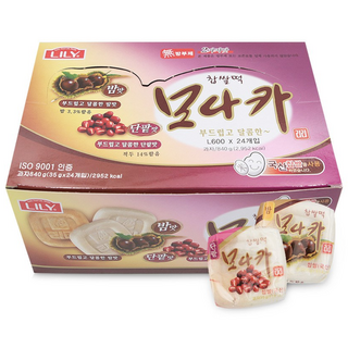 리리 찹쌀떡 모나카 밤맛 단팥맛 840g (35gx24개), 1개