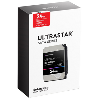 [WD공식총판점] Ultrastar HC580 24TB WUH722424ALE6L4 1PACK 패키지 서버 NAS 데스크탑 하드디스크