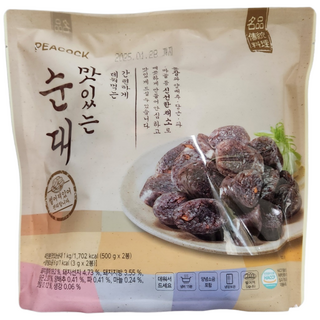피코크 맛있는 순대 1kg, 3개