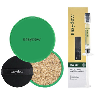 이지듀 기미 앰플 쿠션 팩트 15g 본품+리필+멜라토닝 앰플 1ml 한가인 픽, 1개, 21호 본품+리필+앰플1ml