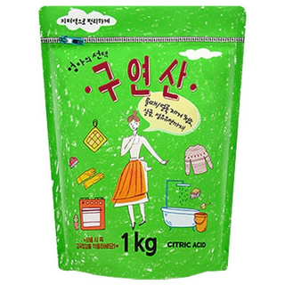 애경 엄마의선택 구연산1kg 지퍼백 찌든때 표백제 얼룩제거, 1kg, 6개