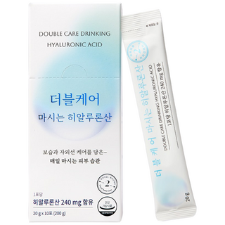 더블케어 마시는 자외선 케어 피부 보습 히알루론산 (이중기능성 세리신 최초 함유) / 석류맛 히비스커스 포함, 10개, 20ml