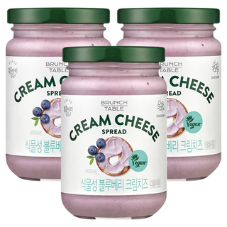 복음자리 식물성 블루베리 크림치즈, 190g, 3개