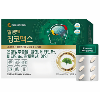 대웅생명과학 혈행엔 징코맥스, 120정, 1개