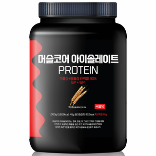 락토프리 당제로 프로틴컴퍼니 머슬코어 아이솔레이트 프로틴 곡물맛, 1개, 1kg