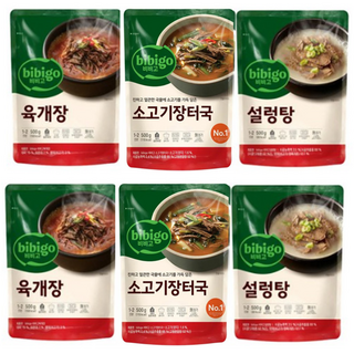 비비고(설렁탕+육개장+소고기장터국)각2입, 4세트