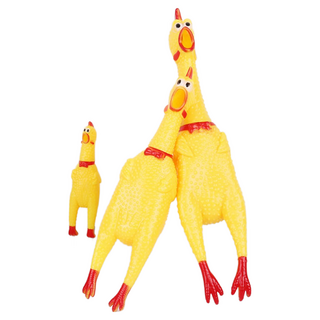 디지펫 강아지 삑삑이 장난감 소리나는닭 인형 엽기닭 장난감닭, 엽기닭 소(16cm), 1개