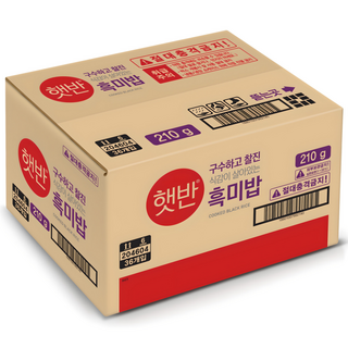 햇반 흑미밥, 210g, 36개