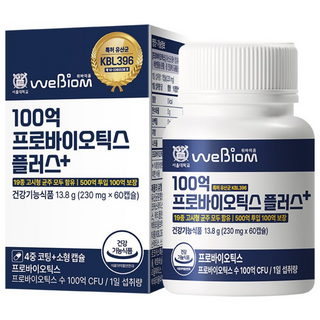 [서울대위바이옴] 100억 프로바이오틱스 플러스+, 1개, 60정