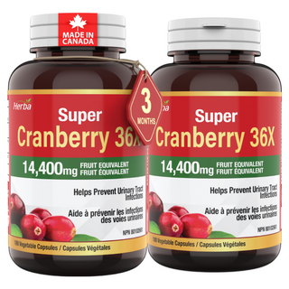 크랜베리 28800mg 180비건캡슐 36배 농축 크렌베리 허바 캐나다, 180정, 2개