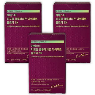에스더포뮬러 여에스더 리포좀 글루타치온 다이렉트 울트라 9X, 30회분, 3개