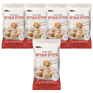 허닭 속보이는 얇은피 닭가슴살 김치만두 180g, 5개