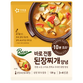 아워홈 전통된장찌개양념, 120g, 6개