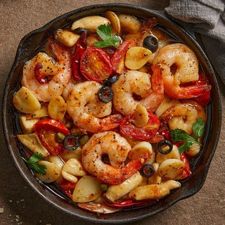 쿡솜씨 시칠리아식 이탈리안감바스 밀키트 캠핑 음식 요리 홈파티 2인분 (바게트 빵 포함), 1개, 520g