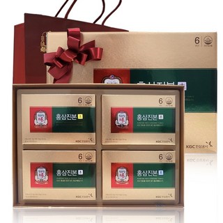 올따옴) 정관장 6년근 홍삼진본 40ml 20포 리본포장+쇼핑백 선물세트, 800ml, 1세트