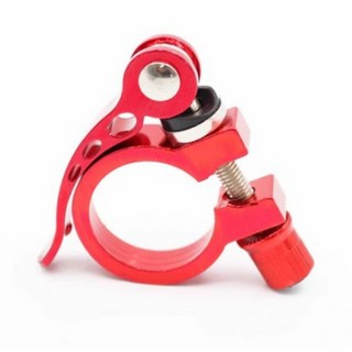 원터치 자전거 안장 클램프 자전거 시트 클램프 안장레버 조임쇠, 레드31.8mm, 1개