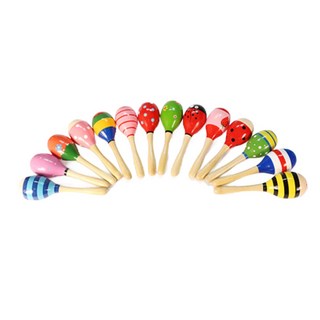 파피앙 마라카스 원목마라카스 원목악기 딸랑이 완구 악기놀이, 02)-빨강딸기, 1개