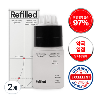 리필드 사이토카인 탈모증상완화 센서티브 케어 헤어토닉 부스터, 100ml, 2개