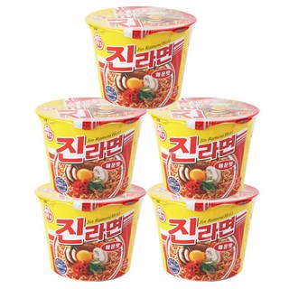 오뚜기 진라면 매운맛 컵라면, 5개