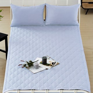 순면 데일리 침대패드 겸 카페트, 베이비블루