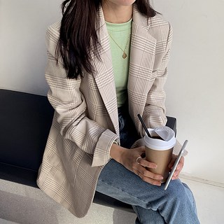 에이블린 Dover check single jacket