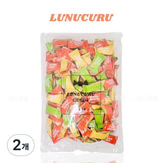 르느쿠루 무설탕 과일맛 캔디, 500g, 2개