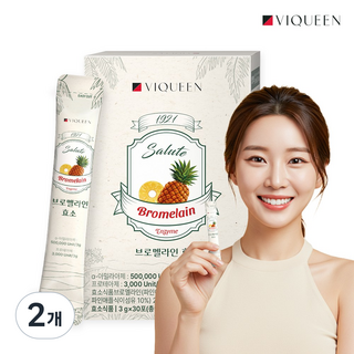 바이퀸 브로멜라인 효소 파인애플 효소 분말, 2개, 90g