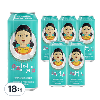 넷플릭스 오징어게임 에너지음료 그린멜론, 500ml, 18개