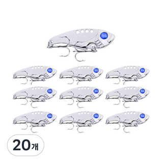 행운을파는낚시 미니 메탈바이브, 실버, 20개, 11g