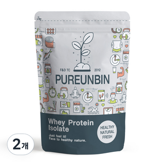 푸른빈 WPI 분리유청단백질 분말 가루, 500g, 2개