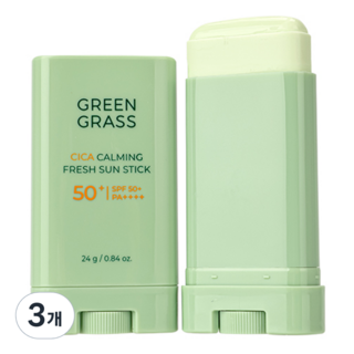 그린그라스 시카 카밍 프레쉬 선스틱 SPF+ PA++++, 3개, 24g