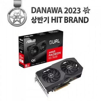 ASUS DUAL 라데온 RX 7600 O8G OC D6 8GB-추천-상품