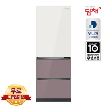 위니아 딤채 3도어 330L 샤이닝펄 화이트 (EDT33HBPYWT)-추천-상품