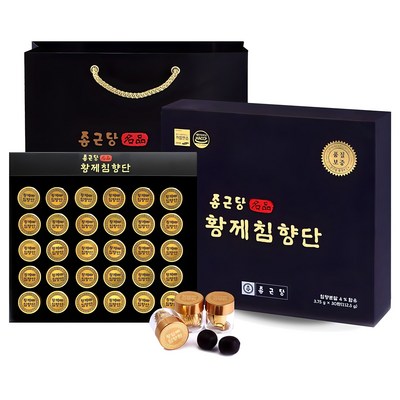 종근당 황제 침향단 + 쇼핑백, 112.5g, 1개_향기로운 휴식을 선사하는 아크라골드침향 미니어처 캔들