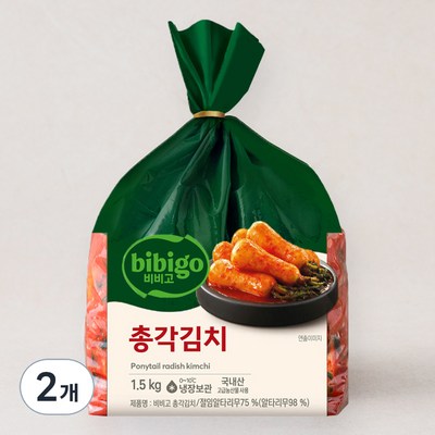 비비고 총각김치, 1.5kg, 2개_총각김치로 맛있는 한 끼 완성하기