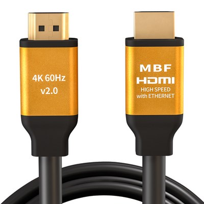 엠비에프 미니멀단자 UHD HDMI2.0 골드 모니터케이블 MBF-GSH2050, 1개, 5m