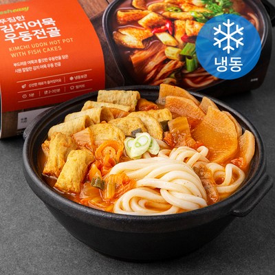 프레시지 푸짐한 김치어묵 우동전골 밀키트 (냉동), 1.49kg, 1개_맛과 편의를 한 번에