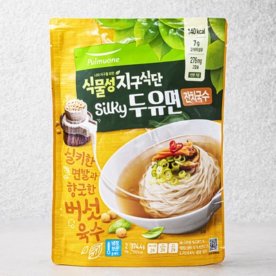  풀무원 식물성 지구식단 실키두유면 잔치국수 2인분, 374.4g, 1개 