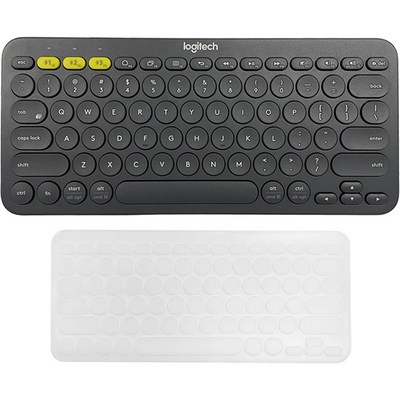 로지텍 K380 멀티 디바이스 블루투스 키보드 + 한글 키스킨, 블랙(키보드), Y-R0056(키보드), 일반형
