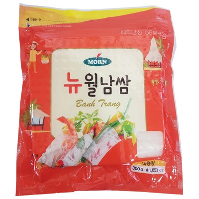  MORN 뉴 월남쌈 라이스페이퍼 사각, 300g, 1개 