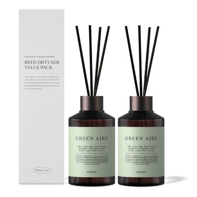 에이센트 실속형 디퓨저, 그린에어리, 200ml, 1세트_상쾌한 향기로 가득한 공간을 연출하는 디퓨저