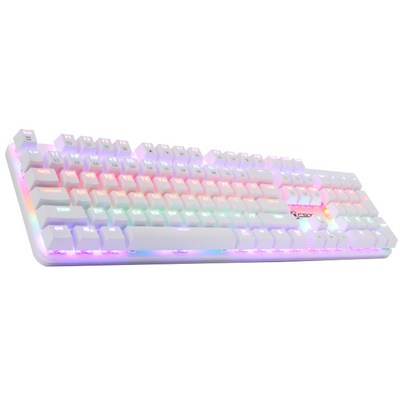 COX 교체축 레인보우 LED 게이밍 기계식 키보드 갈축, CK420, 화이트, 일반형