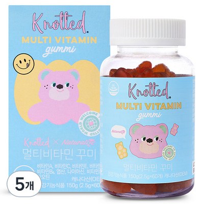 노티드 꾸미 멀티비타민 60p, 60정, 5개