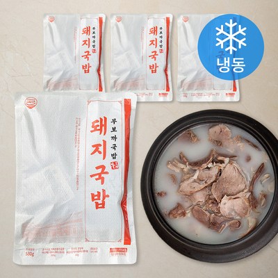 무보까국밥 담백한 돼지국밥 (냉동), 580g, 4개