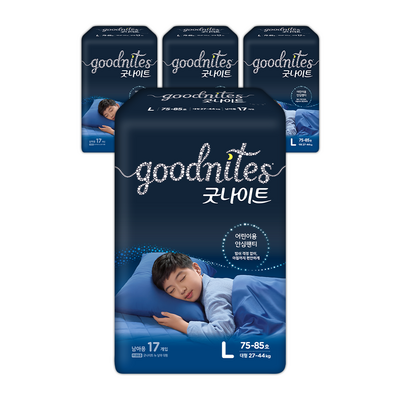 굿나이트 팬티형 키즈 기저귀 남아용, 대형(L), 68매_편안한 케어를 위한 기저귀 추천